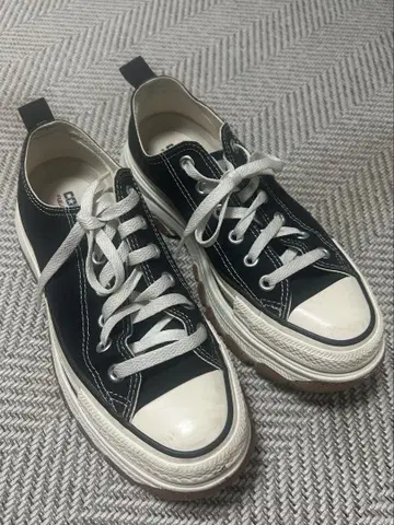 CONVERSE ALL STAR 블랙 스니커즈 통굽