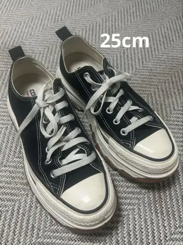 컨버스 트렉 웨이브 블랙 화이트 통굽 25cm