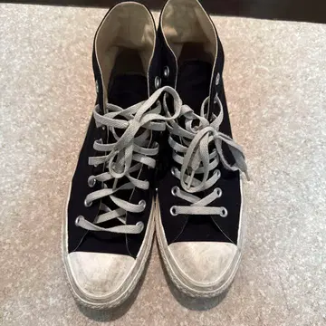 블랙 컨버스 하이컷 스니커즈