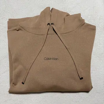 Calvin Klein 베이지 후드 부착 후드티