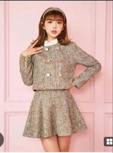 다리치 트위드 셋업 자켓 스커트 RANDY