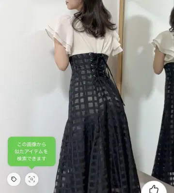 dazzlin 다즐린 시어 체크 코르셋 원피스 원피스