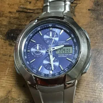 레어! CASIO WVA-500J JAPAN 방수 솔라 남성용 손목시계