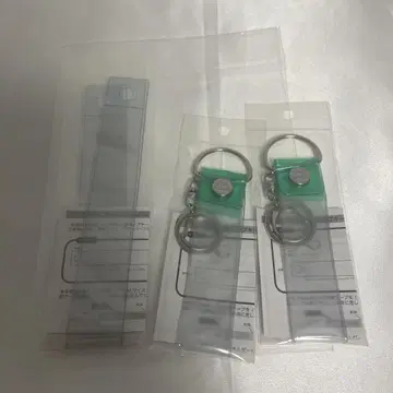 타워 레코드 은색 테이프 키링 Green 그린 타워 레코드 2개+M