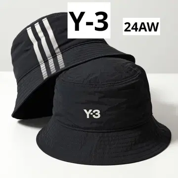 Y-3 나일론 버킷 햇 블랙 24AW