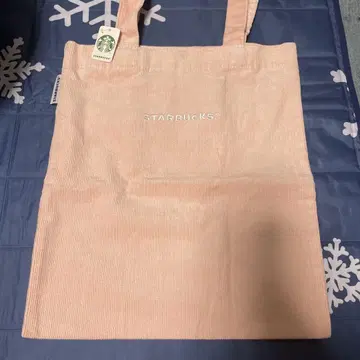 STARBUCKS 코듀로이 토트백 핑크