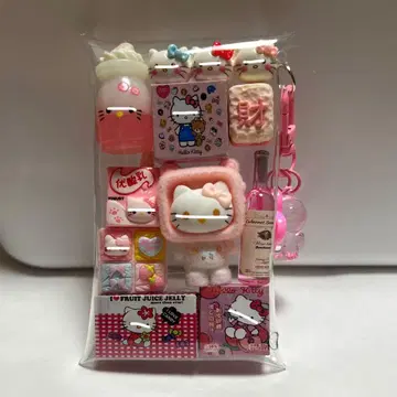 가챠 파우치 채우기 타입 화이트 고양이 핑크