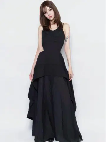 theredthread S cat slit long dress 완판템