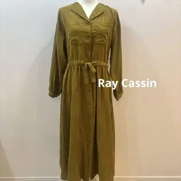 Ray Cassin 미진 콜 사파리 원피스 코듀로이 롱 기장