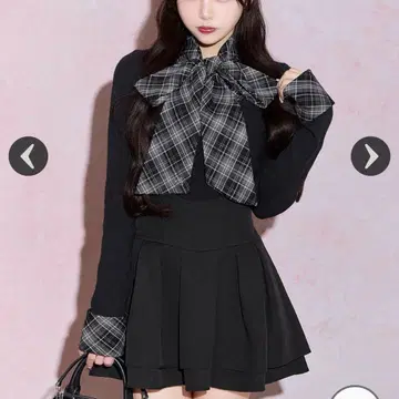 미셸 마카롱 슬림 레그 스커트 블랙