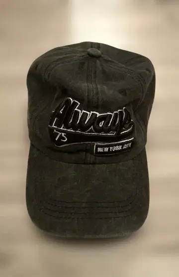 wshot 그레이 자수 캡