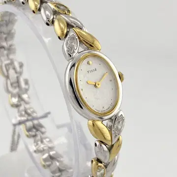 [ 작동 ] SEIKO TISSE 보석 장식 브레이슬릿 워치 여성용 콤비