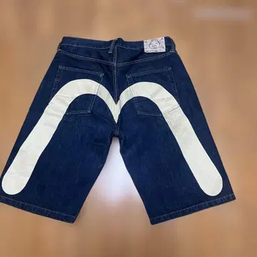 에비수 EVISU 데님 하프 2001 대흑 갈매기 W36 새상품급