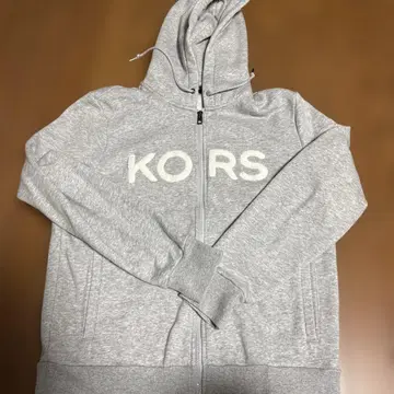 MICHAEL KORS 그레이 지퍼 후드티 M