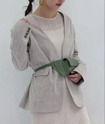 SNIDEL 노카라 자켓 1 사이즈 린넨 혼방 울 혼방