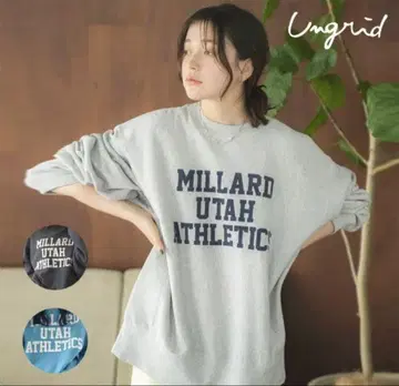 Ungrid (언그리드) 빅 실루엣 로고 맨투맨