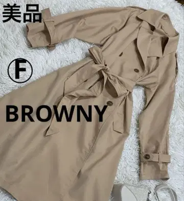 BROWNY 베이지 트렌치코트 프리 사이즈