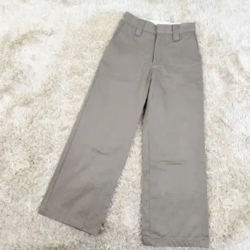 HYKE 치노 팬츠 와이드 코튼 트윌 그레이지