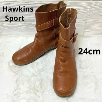새상품급 Hawkins Sport 가죽 숏부츠 카멜 24cm