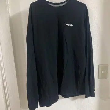 patagonia 긴팔 셔츠 L 블랙 물고기 디자인