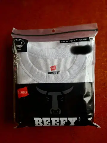 Hanes BEEFY XL 크루넥 서멀 T셔츠