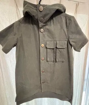 2 beauty:beast 후드 부착 올리브색 반팔 셔츠 사이즈 2