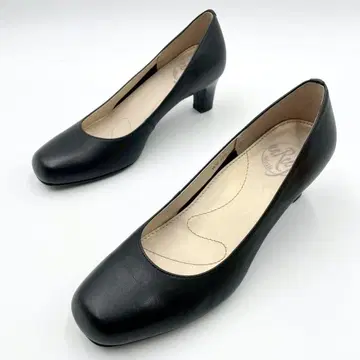 안리프 3532 스퀘어토 가죽 펌프스 블랙 22.5cm Y1159