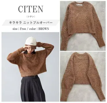 CITEN 키라키라 니트 풀오버 Free BROWN