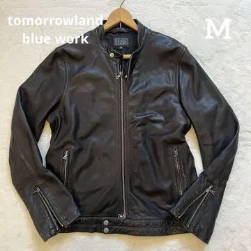 고품질 BLUE WORK 램 가죽 싱글 라이더스 블랙 M