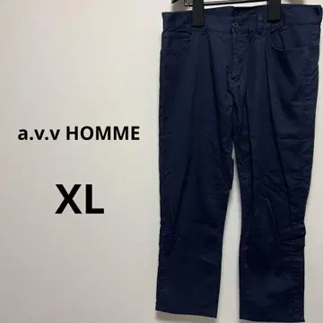 아베베 XL 치노 팬츠 워크 팬츠 빅 사이즈 네이비