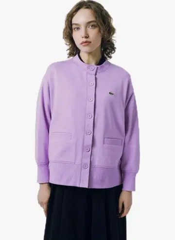 LACOSTE 돌먼 슬리브 크루넥 맨투맨 가디건