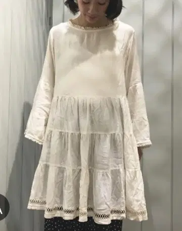 BEAMS BOY trepied 플레어 슬리브 티어드 원피스