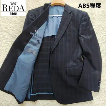 컨디션 최상 REDA 원단 테일러드 자켓 울 100% AB5 다크 네이비