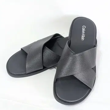 Calvin Klein 샌들 슬립온 27cm 인조 가죽 블랙