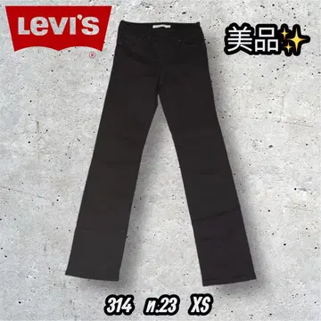 새상품급 LEVI'S 314 블랙 데님 스트레이트 팬츠 여성용 23