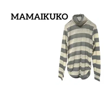 MAMAIKUKO de PARIS [ M ] 스트라이프 하이넥 긴팔
