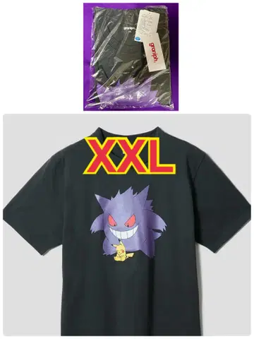 graniph 그라니프 피카츄 & 겐가 T셔츠 XXL 포켓몬