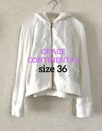 [ GRACE CONTINENTAL ] 빅 플라워 자카드 후드티