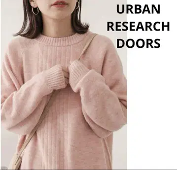 URBAN RESEARCH DOORS 크루넥 볼륨 슬리브 니트