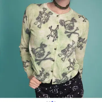 igusa 193 GLITTER SKULL 가디건