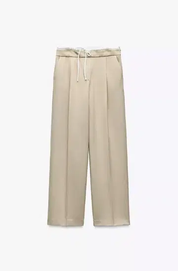 ZARA 와이드 레그 팬츠 더블 허리 밴딩