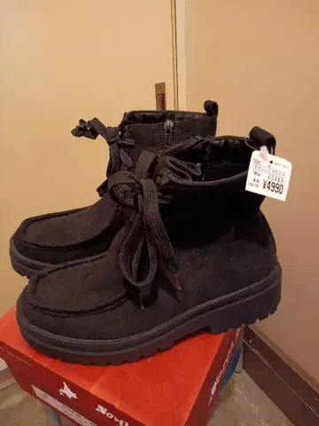 North Date 블랙 스웨이드풍 부츠