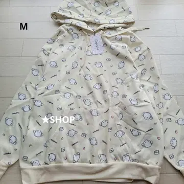 산리오 코기뮨 속기모 올 패턴 후드티 맨투맨 M