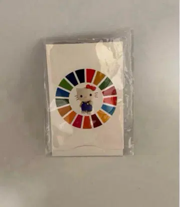 [ 한정품 ] 오사카 간사이 박람회 유엔 한정 SDGs 헬로키티 핀배지