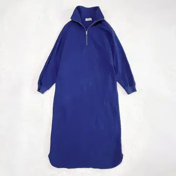 t0264 / 슬로브 이에나 쭈리 하프 지퍼 원피스 면 100% 무지 롱