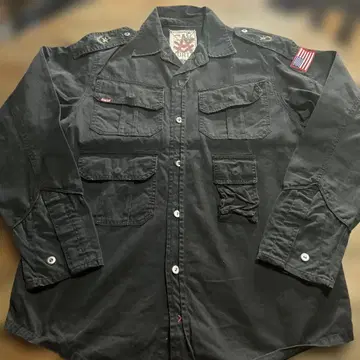 MILITARY KURTZ 밀리터리 긴팔 필드 자켓 블랙 L 사이즈