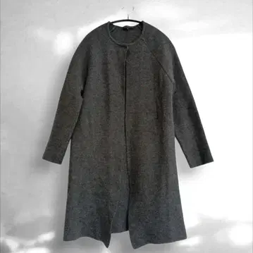ANAYI 아나이 롱 니트 가디건 노카라 코트 울