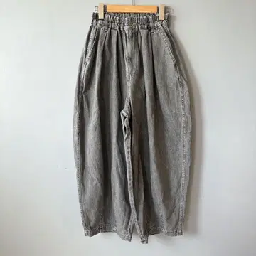 HARVESTY BLACK DENIM CIRCUS PANTS
