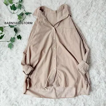 BARNYARDSTORM 긴팔 셔츠 핑크 베이지 사이즈 1 코듀로이