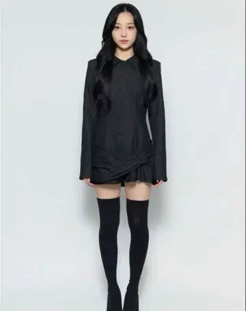 theredthread S suit bow dress mini